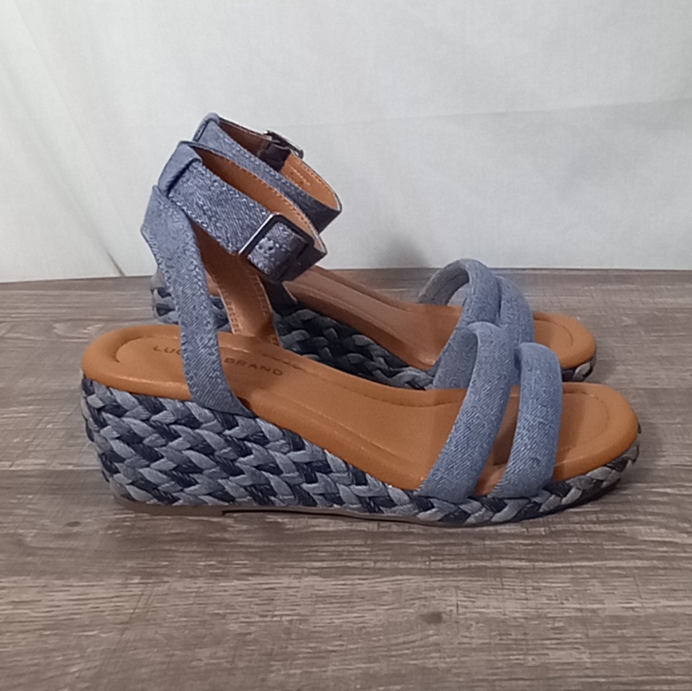 Lucky Brand Blue Wedges